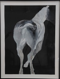 Horse II - 122x156cm (framed), oil on Fabriano paper